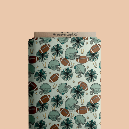 Football Doodles Seamless Pattern-Football Sunday Sublimation Digital Design Download-blue football seamless file, little boy seamless file