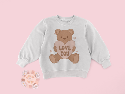 Teddy Bear PNG-Valentine’s Day Sublimation Digital Design Download-little boy png, boy vday png, love you png, boho valentine png, xoxo png