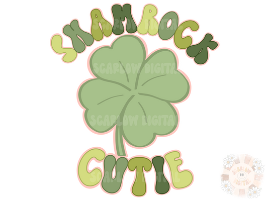 Shamrock Cutie PNG-Saint Patrick’s Day Sublimation Digital Design Download-clover png, leprechaun png, rainbow png, st Patty’s day png