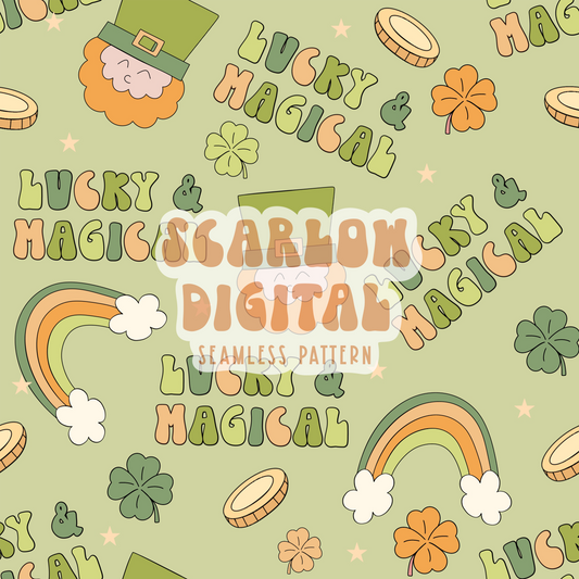 Saint Patrick’s Day Seamless Pattern Sublimation Digital Design Download, st Patty’s design, leprechaun seamless, Irish seamless, shamrock sublimation