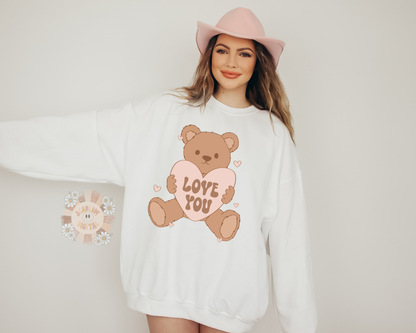 Teddy Bear PNG-Valentine’s Day Sublimation Digital Design Download-little boy png, boy vday png, love you png, boho valentine png, xoxo png