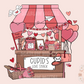 Cupid’s Love Shack PNG-Valentine’s Day Sublimation Digital Design Download-heart sucker png, love png, xoxo png, candy hearts png, vday png