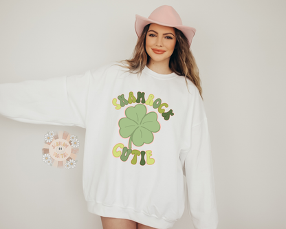 Shamrock Cutie PNG-Saint Patrick’s Day Sublimation Digital Design Download-clover png, leprechaun png, rainbow png, st Patty’s day png