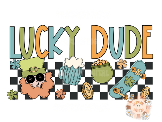 Lucky Dude PNG-Saint Patrick’s Day Sublimation Digital Design Download-leprechaun png, rainbow png, lucky png, magic png, Irish png designs