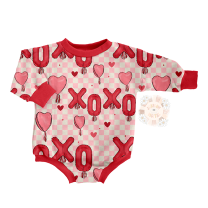 Xoxo Balloons Seamless Pattern-Valentine's Day Sublimation Digital Design Download-heart balloons seamless pattern, vday sublimation designs